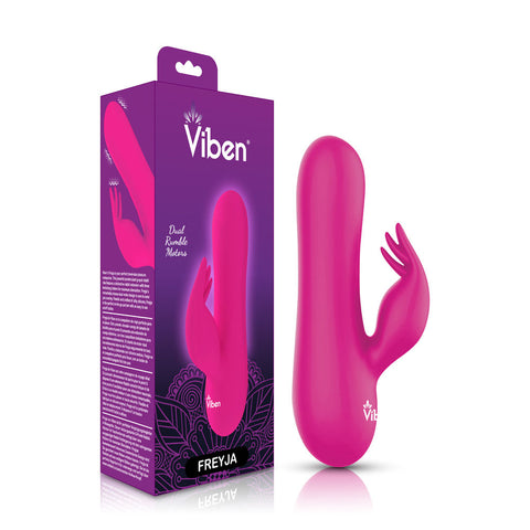 Freyja Mini Triple Ticklers Rabbit Vibe - Hot Pink Pink VIBRATORS-RABBIT