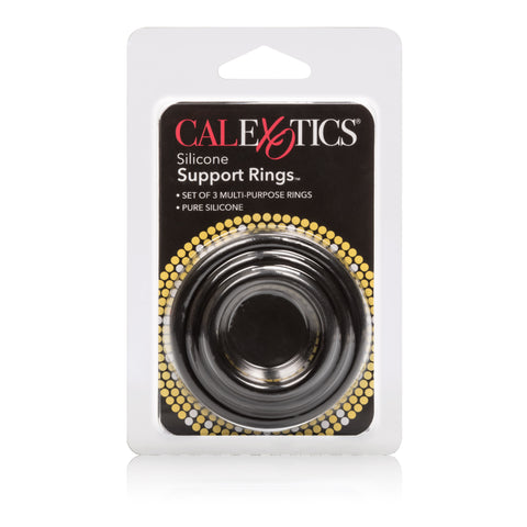 Silicone Support Rings for Men Black Stretchy Cock Rings Set COCK RING Set