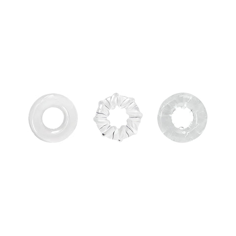 Renegade Dyno Rings Clear Cock Rings Set of 3 COCK RING Set