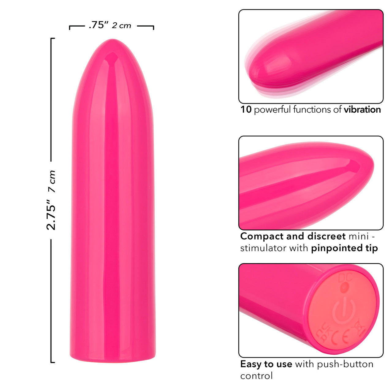 Turbo Buzz Mini Bullet Vibrator Blue Waterproof Discreet Use > Vibrators > Mini Vibrators