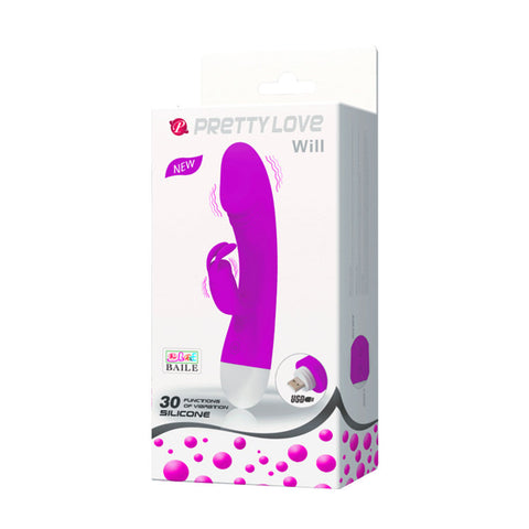 Pretty Love Rechargeable Silicone Rabbit Vibrator 30 Modes VIBRATORS-RABBIT-MULTI