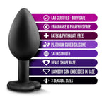 Luxe Bling Plugs Training Kit – 3 Sizes Silicone Anal Plugs with Heart Gems > Anal Range > Butt Plug Kits