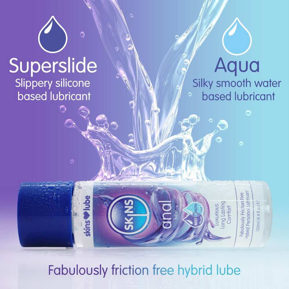 Skins Anal Hybrid Silicone and Water-Based Lubricant 130ml – Hybrid Formula Lubricant > Lube > Anal