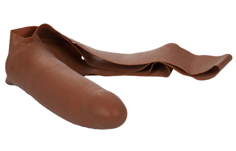 Original Accommodator Latex Dong Brown Adult Erotic Toy STRAP-ONS