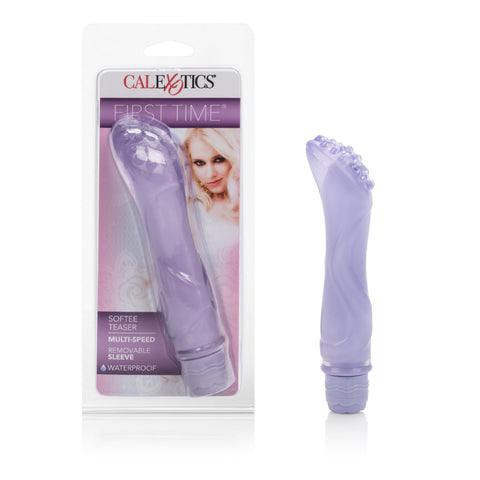 First Time Softee Teaser Pink Discreet G-Spot Vibrator Sleeve Purple Vibrators