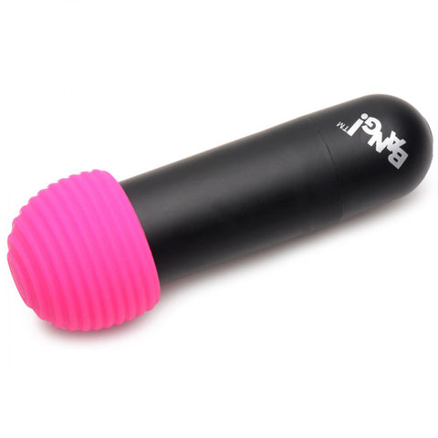 Bang! Rechargeable Bullet Vibrator with 4 Glow-in-the-Dark Attachments – Pink, Green, Blue, and Purple, Waterproof Silicone, 7 Vibration Patterns BULLETS
