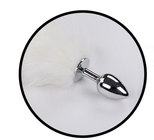 Light Up Pink Foxy Tail Faux Fur Anal Plug for Adult Play > Anal Range > Tail Butt Plugs