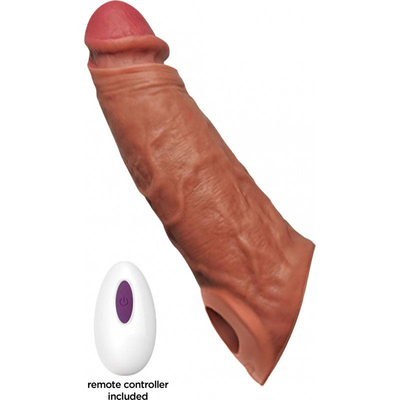 Thick Dick Vibrating Sleeve (Vanilla) – Remote-Controlled Sleeve > Sex Toys For Men > Penis Sleeves