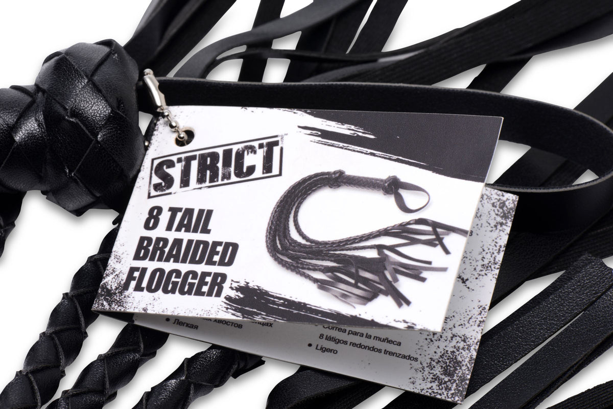 8 Tail Braided Flogger – Durable Leather Bondage Flogger > Bondage Gear > Whips & Floggers