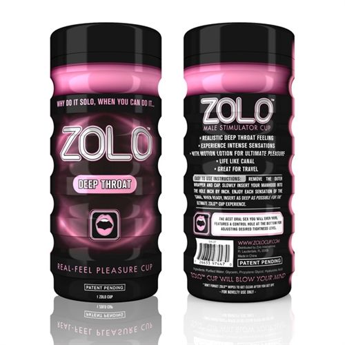 Zolo Deep Throat Cup – Ergonomic Masturbator with Adjustable Suction Pink > Sex Toys For Men > Masturbators Cup