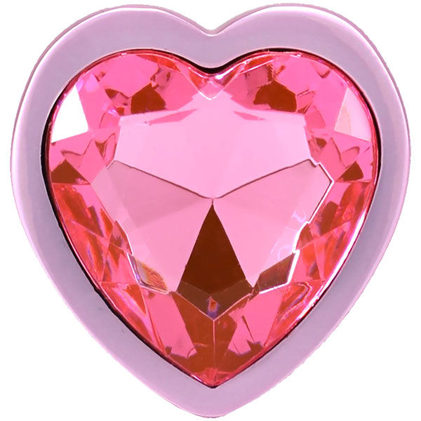 Booty Bling Metal Heart Plug (Pink) – Medium Metal Butt Plug > Anal Range > Jewel Butt Plugs