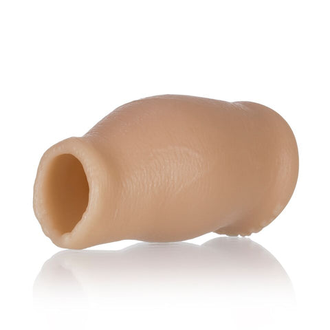 Hood Moreskin Silicone Faux Foreskin Sex Toy Medium Large Light Tone SLEEVES