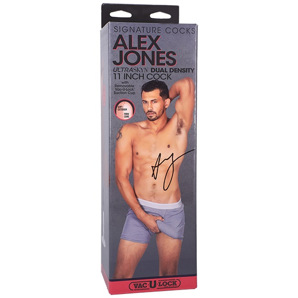 Signature Cocks Alex Jones 11 Inch Ultraskyn Dual Density Cock with Removable Vac-U-Lock Suction Cup Default Title Dongs Celebrity