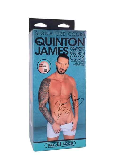 Signature Cocks Quinton James 9.5 Inch Dual Density Ultraskyn Cock with Removable Vac-U-Lock Suction Cup Default Title Dongs Celebrity
