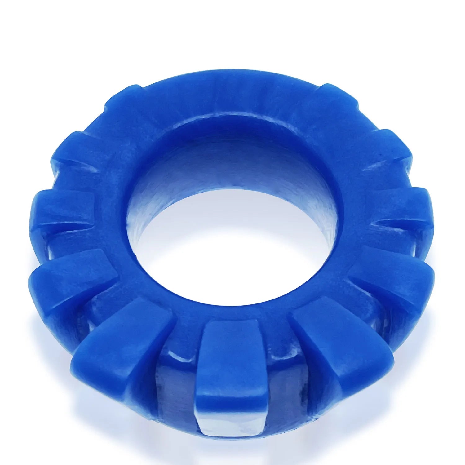 Oxball Cock-Lug Stretchy Silicone Cockring with Lugs Blue > Cock Ring > Single