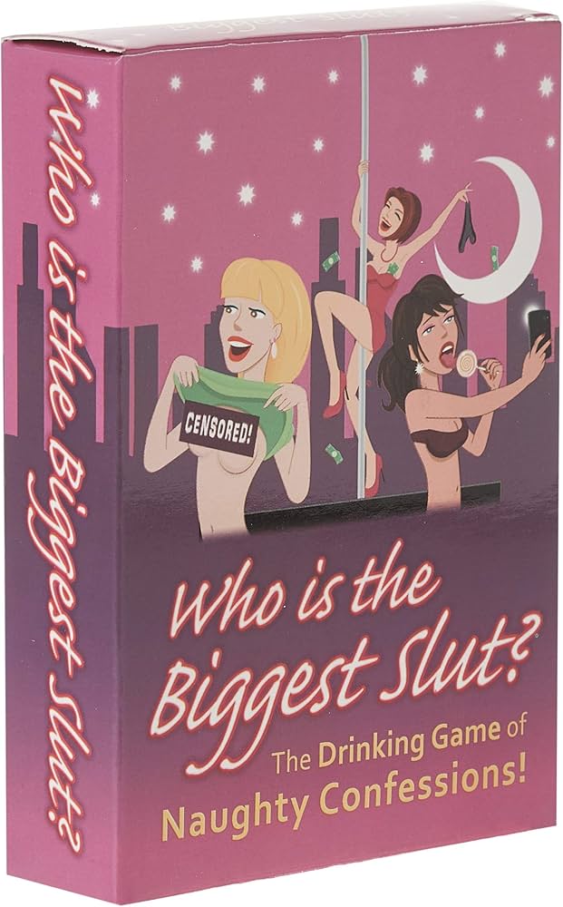 Who Is The Biggest Slut Card Game for Adults - Ultimate Wild Drinking Game with Spicy Questions Bachelor & Bachelorette Items