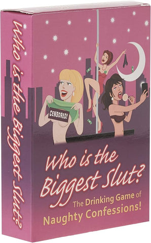 Who Is The Biggest Slut Card Game for Adults - Ultimate Wild Drinking Game with Spicy Questions Bachelor & Bachelorette Items