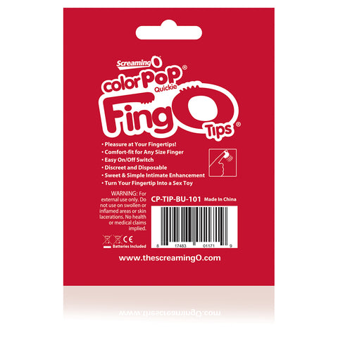 Colorpop Quickie Blue FingO Tips Mini Vibrator for Adults Finger Stimulator