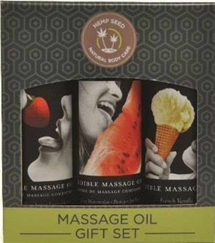 Edible Massage Oil Gift Set with Strawberry Vanilla Flavors Default Title Massage Oil