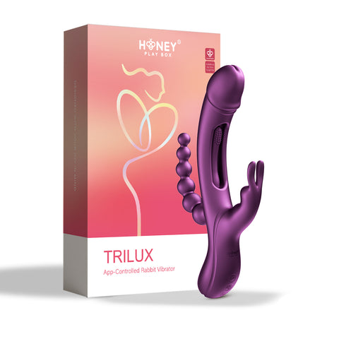 Trilux App Controlled Rabbit Vibrator Rechargeable Purple Toy VIBRATORS-RABBIT-MULTI