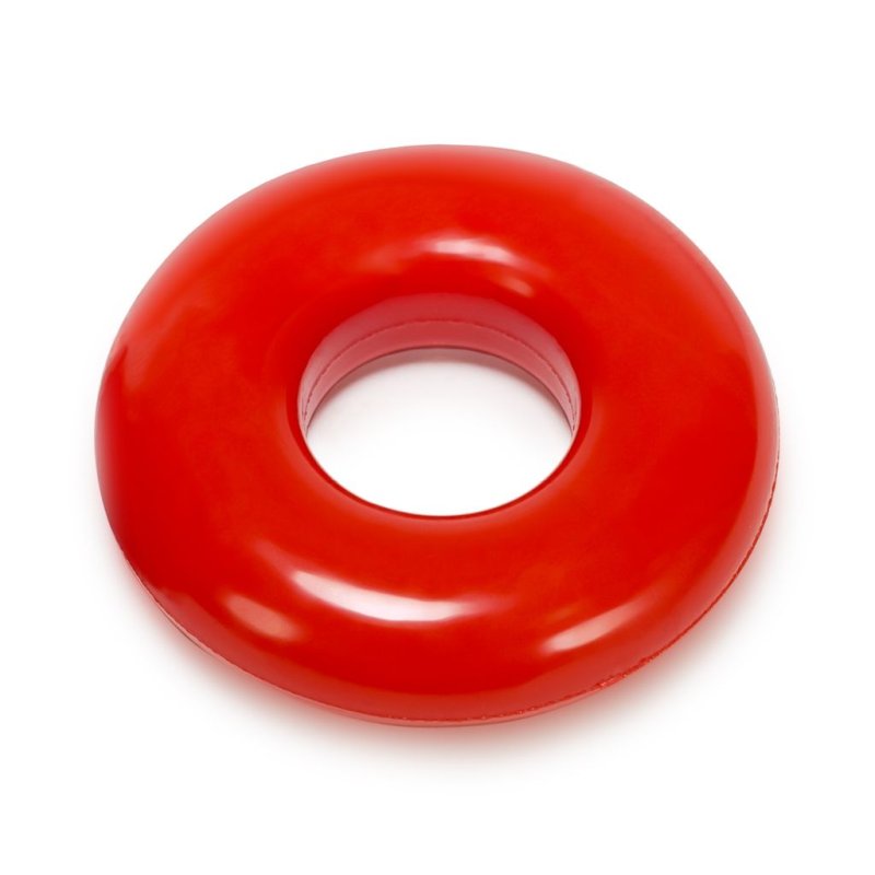 Oxballs Do-Nut 2 Jelly Cockring with Flat Inner Chamber Red