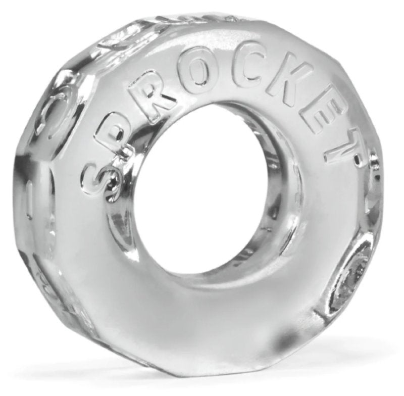 Sprocket Cockring Clear Super Stretch Fit 2.75 Inch Inner Circumference