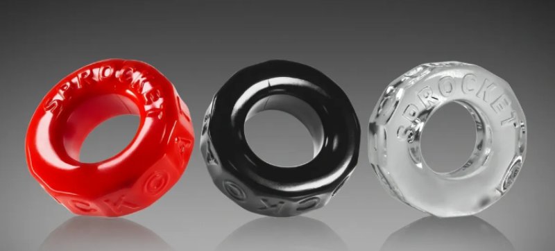 Sprocket Cockring Clear Super Stretch Fit 2.75 Inch Inner Circumference