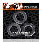 Oxballs Willy Rings 3-Pack Stretchy Clear Cockrings Set