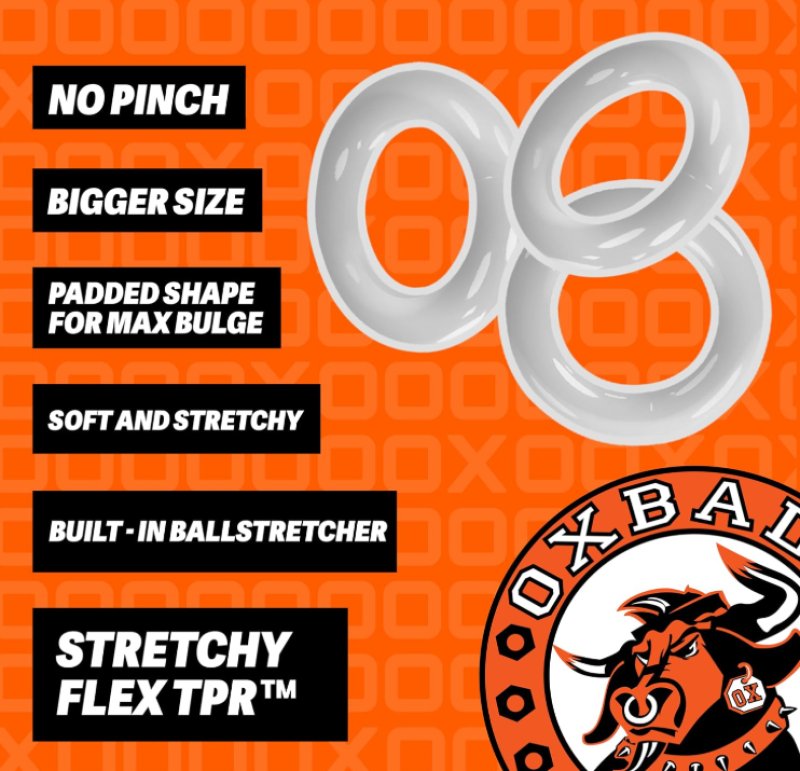 Oxballs Willy Rings 3-Pack Stretchy Clear Cockrings Set > Cock Ring > Sets