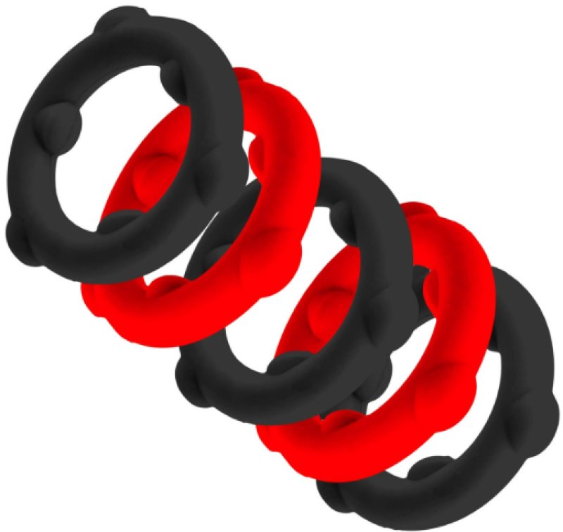 Gearheads 5 Pack Spinner Rings – Stretchy Silicone Cock Rings > Cock Ring > Sets