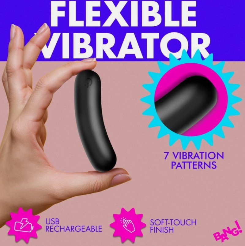 Bang! Flexible Silicone Bullet (Black) – Silicone Bullet Vibrator
