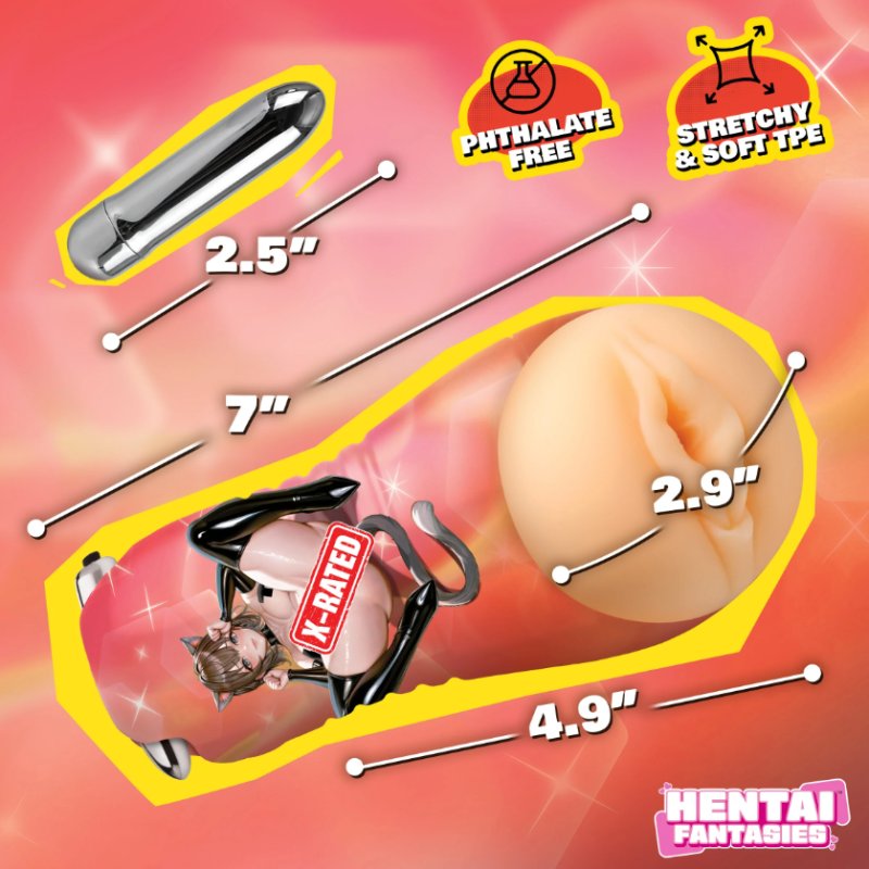 Mochi The Cat Girl – Vibrating Pussy Stroker with Textured Tunnel