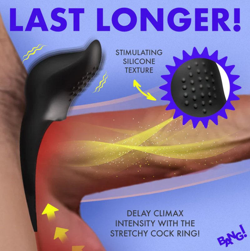 Bang! Vibrating Silicone Cock Ring – Rechargeable Couples Vibrator