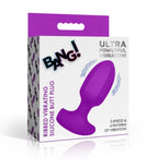 Bang! Ribbed Vibrating Silicone Butt Plug – Rechargeable Anal Vibrator