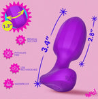 Bang! Ribbed Vibrating Silicone Butt Plug – Rechargeable Anal Vibrator