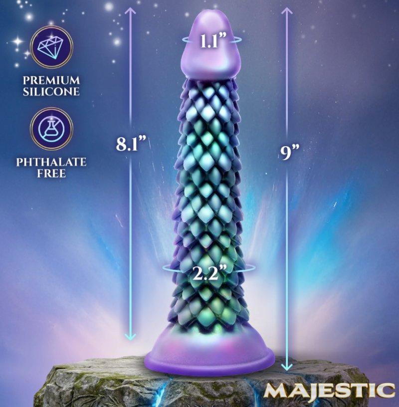 Eryndor 8.1 Inch Silicone Dildo With Diamond Texture > Dildos > Fantasy