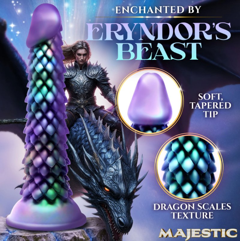 Eryndor 8.1 Inch Silicone Dildo With Diamond Texture > Dildos > Fantasy