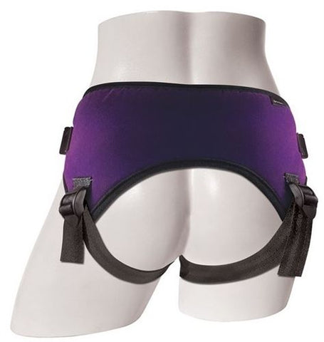 Sportsheets Lush Purple Strap-On Harness with Adjustable Fit Purple Harnesses & Strap-Ons