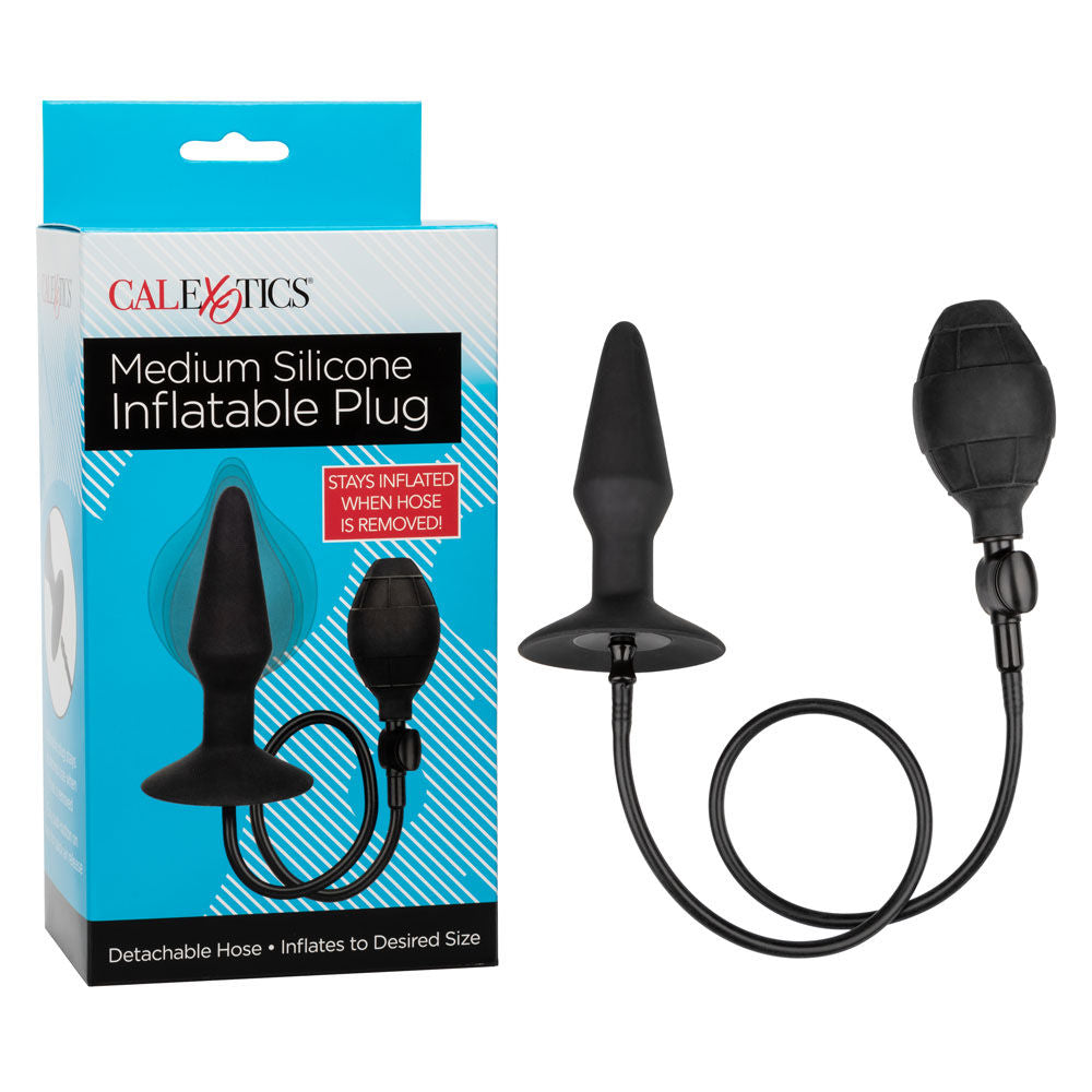 Medium Silicone Inflatable Plug for Adjustable Intimate Pleasure Butt Plugs