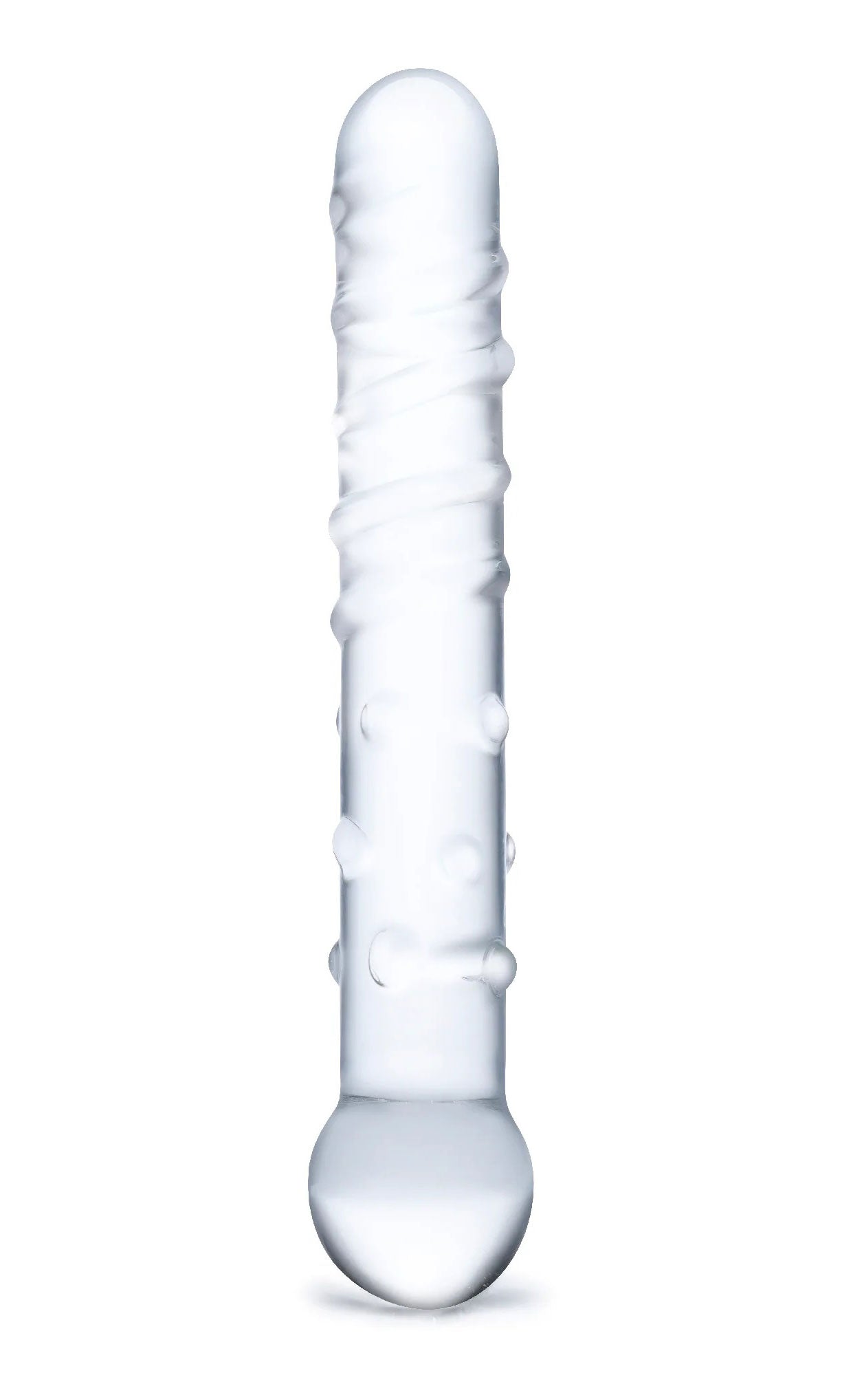 Callisto Clear Glass Dildo 7 Inch Spiraled Design for Pleasure DONGS Glass