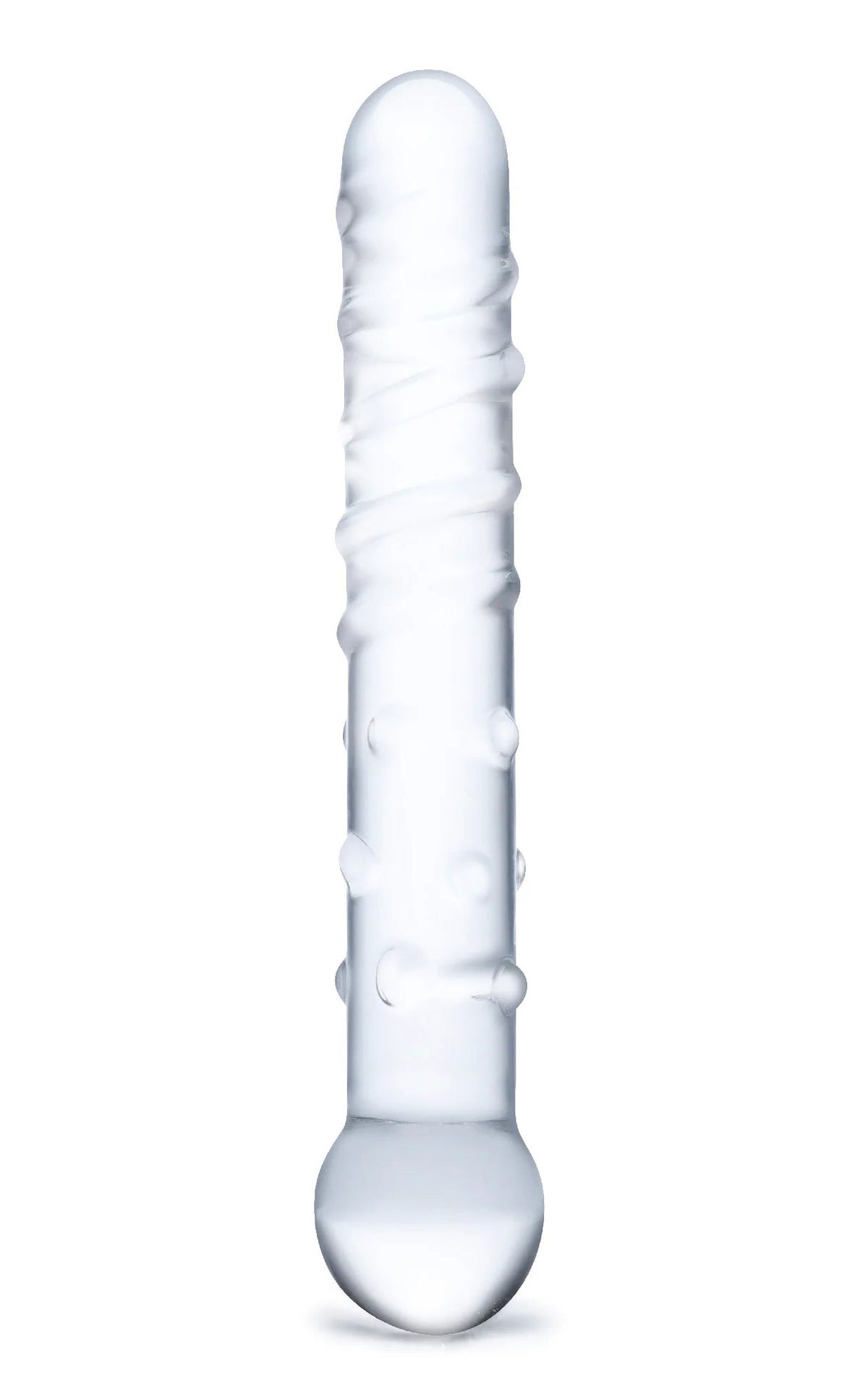 Electric EEL Callisto Clear Glass Dildo 7 Inch Spiraled Design Textured Glass Dildo > Glass > Dildos