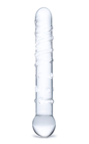 Callisto Clear Glass Dildo 7 Inch Spiraled Design for Pleasure DONGS Glass