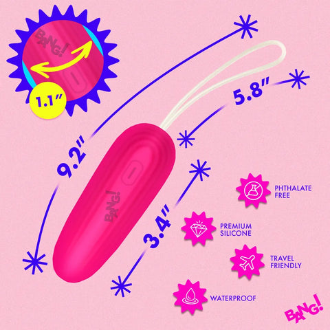 Bang! Silicone Vibrating Egg – Rechargeable Internal Vibrator > Sex Toys For Ladies > Vibrating Eggs