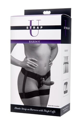 Bardot Elastic Strap-On Harness With Adjustable Thigh Cuffs Harnesses & Strap-Ons
