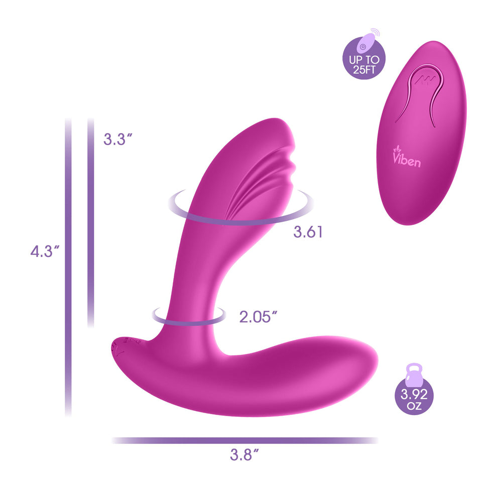 Epiphany Clitoral Rollerball Panty Vibe (Berry) – Remote-Controlled Dual Motor Panty Vibrator > Sex Toys For Ladies > Panty Vibes