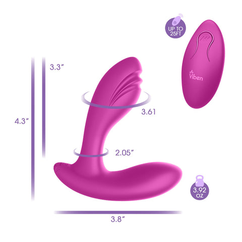 Epiphany Clitoral Rollerball Panty Vibe (Berry) – Remote-Controlled Dual Motor Panty Vibrator > Sex Toys For Ladies > Panty Vibes