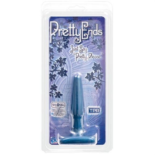 Doc Johnson Pretty Ends Small Iridescent Butt Plug Midnight Blue Blue Butt Plugs