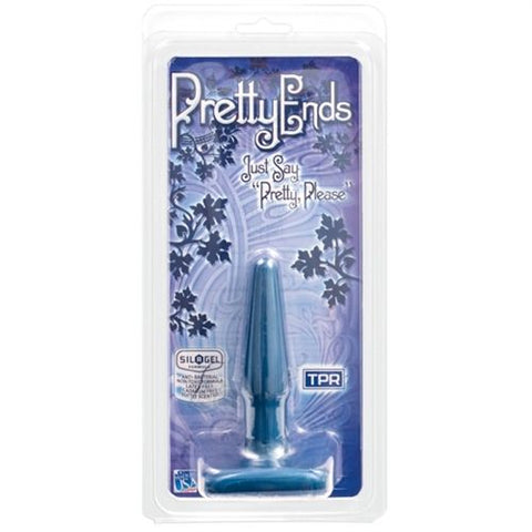 Doc Johnson Pretty Ends Small Iridescent Butt Plug Midnight Blue Blue Butt Plugs