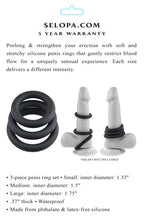 Selopa 3 Ring Circus 3-Piece Silicone Penis Ring Set > Cock Ring > Sets