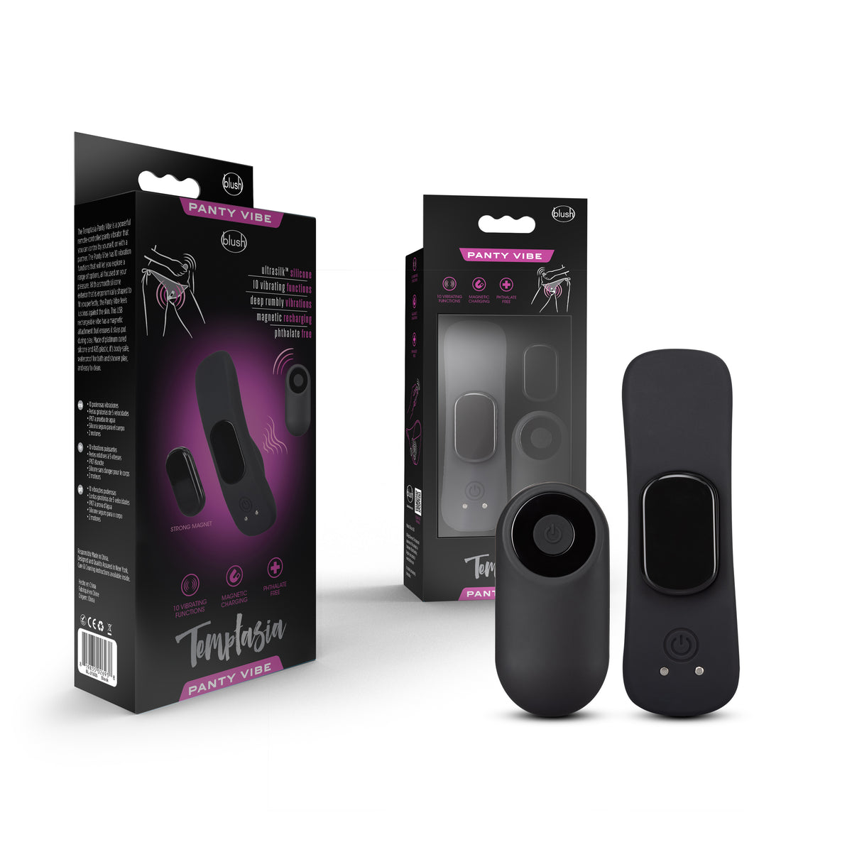 Temptasia Panty Vibe With Remote Control Black > Sex Toys For Ladies > Panty Vibes